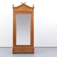 English Aesthetic Faux-Bamboo Mirrored Armoire , Cabinet - Sold for $3,584 on 10-11-2026 (Lot 759).jpg